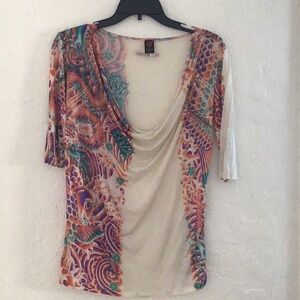 Vintage Jean Paul Gautier Soleil 
Medium silk top.